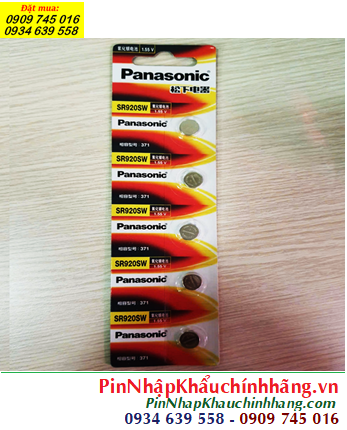 COMBO 01vỉ=5viên Pin đồng hồ 1.55v Panasonic SR920SW-Pin 371, Giá chỉ 179.000/Vỉ 5viên